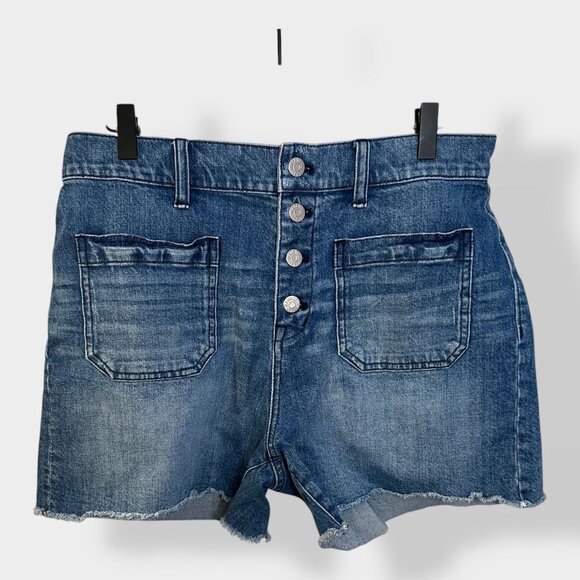 Madewell High Rise Button‎ Fly Denim Shorts - Picture 1 of 4